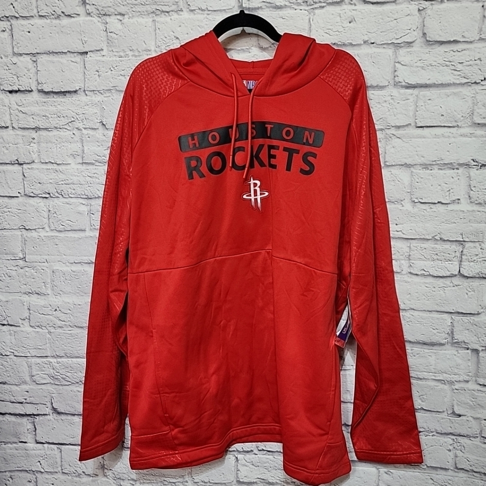 NBA Houston Rockets Mens 2XL Red Poly Fleece Pullover Hoodie NBAT4724‎ NEW